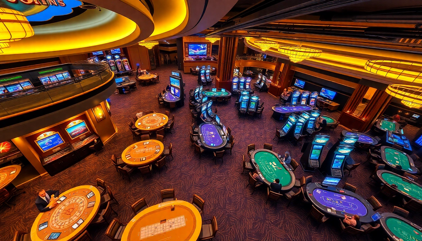Experience the excitement of W88.nyc casino with vibrant gaming tables and luxurious ambiance.