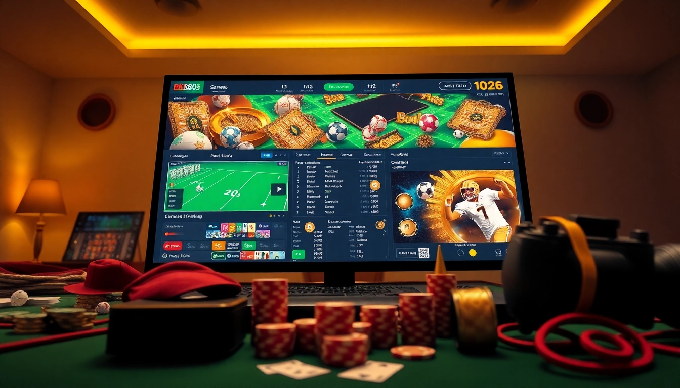 A vibrant online gaming interface from bk860s.com showcasing casino games and sports betting.