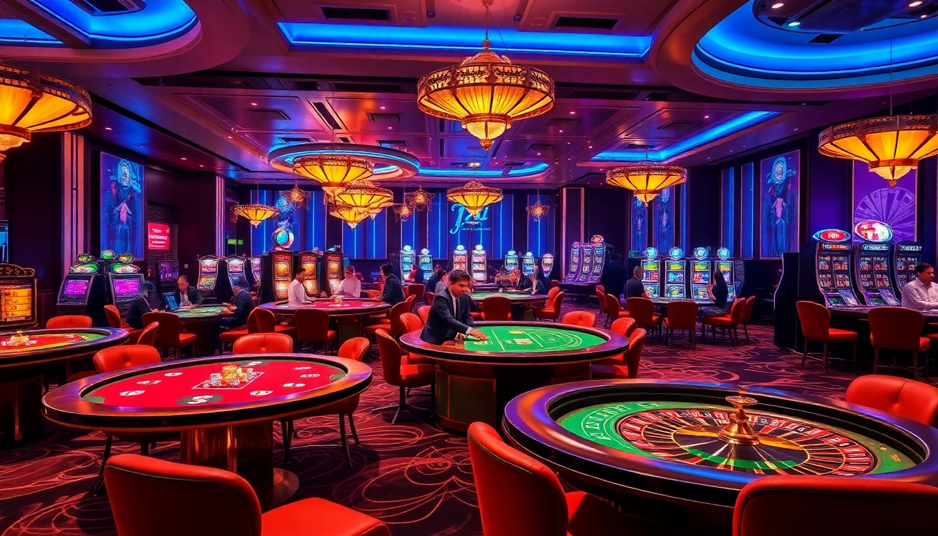 Visually capture the luxury gambling experience at https://bem88.com with vibrant casino elements.