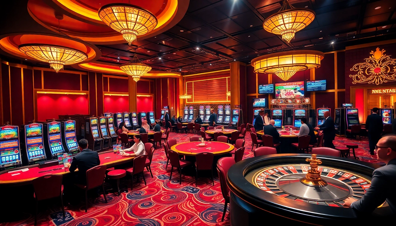 Experience the thrill of MK8 gaming with vibrant casino action featuring poker tables and slot machines.